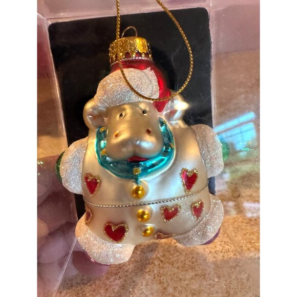 🐑 2004‎ Target Unique Treasures Glass Elvis Sheep Christmas Ornament – NIB - Picture 2 of 9